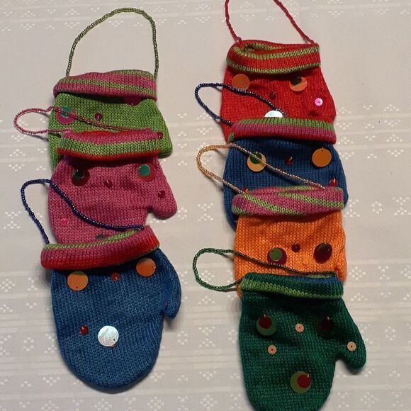 9 pc mitten ornaments - Picture 1 of 10